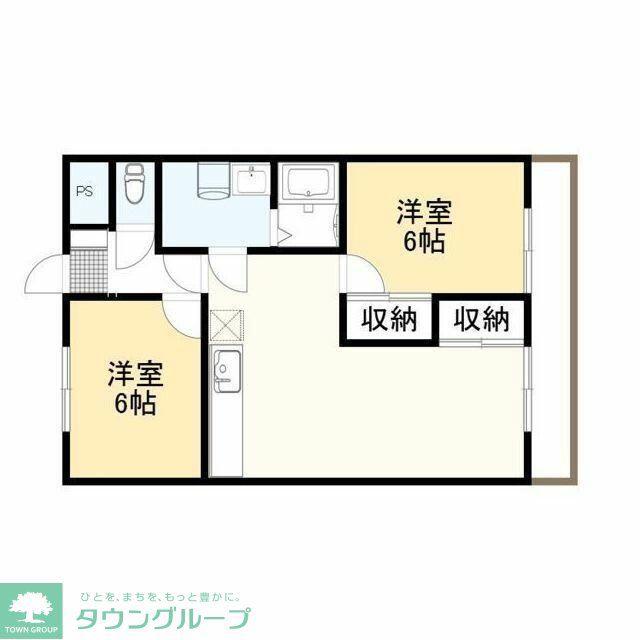 伊勢崎第2コートハウス(3DK/1階)の間取り写真
