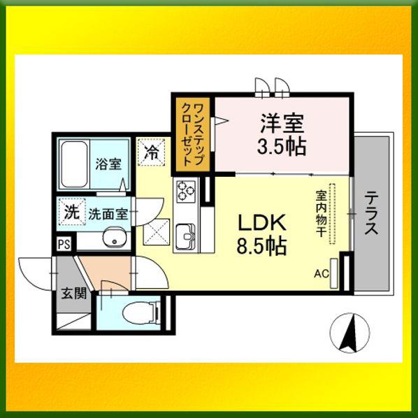 ALTO芝久保(1LDK/1階)の間取り写真