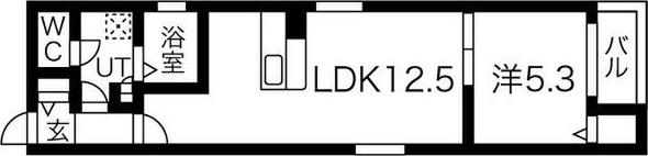 DEVELD橘(1LDK/3階)の間取り写真
