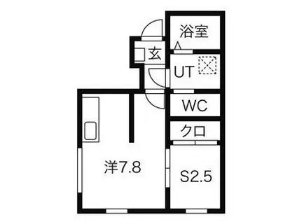 ＪＲ東北本線 盛岡駅 徒歩31分 2階建 築12年(1SK/1階)の間取り写真