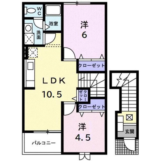 セトルサーノ(2LDK/2階)の間取り写真