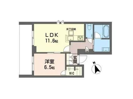 セントリビエ湘南台(1LDK/1階)の間取り写真