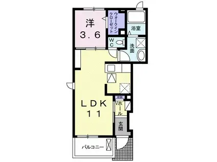 ドリーマー(1LDK/1階)の間取り写真