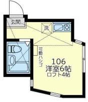 ユナイト戸部ストレイ・シープ(ワンルーム/1階)の間取り写真