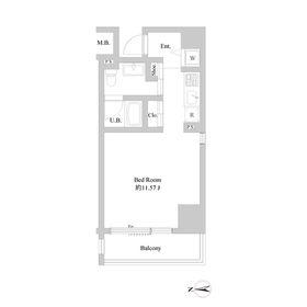 ミリアレジデンス北新宿(ワンルーム/7階)の間取り写真