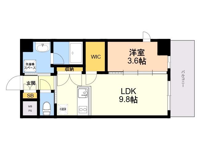 LUMINOUS ALFACIO(1LDK/4階)の間取り写真