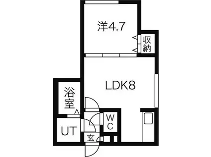 エクセル新札幌(1LDK/3階)の間取り写真