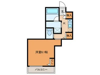 エスティメゾン西天満(1K/4階)の間取り写真