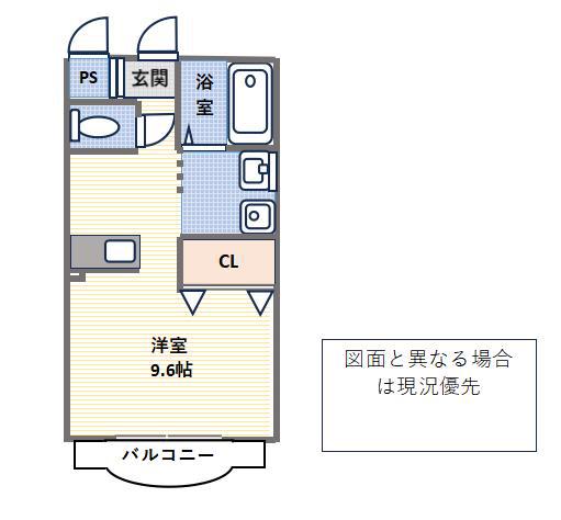 WOOD・HILLひたち野(ワンルーム/3階)の間取り写真