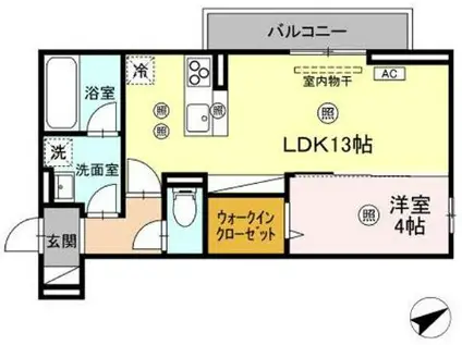 VIEORNER(1LDK/2階)の間取り写真