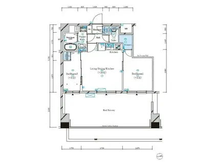 ガリシア品川南大井(2LDK/6階)の間取り写真