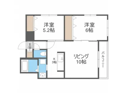 エルフ21(2LDK/2階)の間取り写真