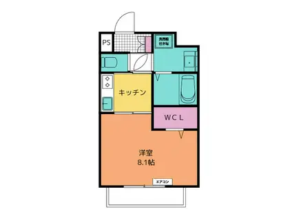 HI-OWN(1K/10階)の間取り写真