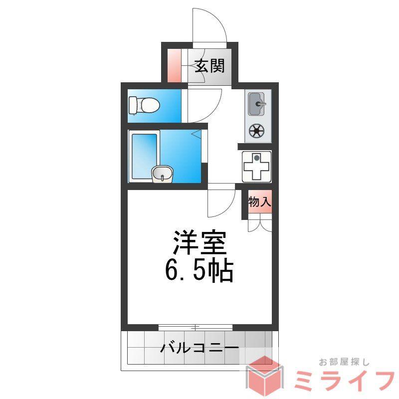 カーサパスコロ(1K/3階)の間取り写真