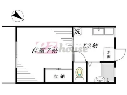 ニューグレース荻窪(1K/1階)の間取り写真