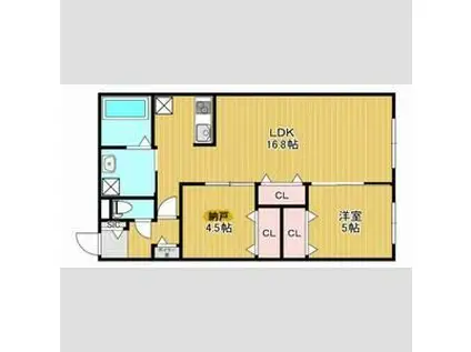 THE RESIDENCE 南平岸(1LDK/1階)の間取り写真