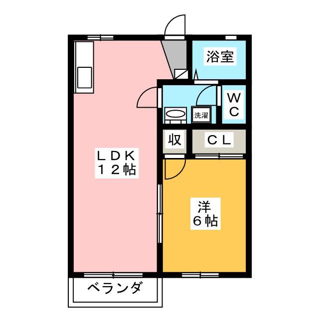 サンモール駿河台(1LDK/1階)の間取り写真