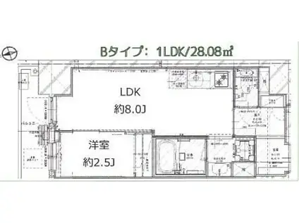 ガーデンザヴィス木場(1LDK/10階)の間取り写真