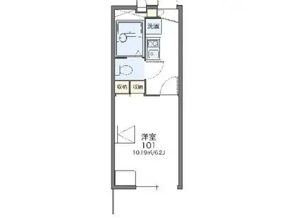 レオパレスクラッセ(1K/3階)の間取り写真