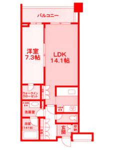 T・シティ六角橋(1LDK/3階)の間取り写真