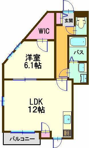 LA MAISON DE BIJOUX KASE(1LDK/2階)の間取り写真