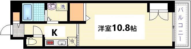 第25やたがいビル(1K/4階)の間取り写真