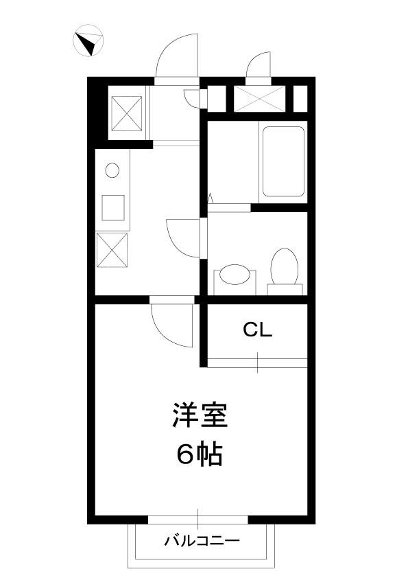 CONFORT HILLS(1K/2階)の間取り写真