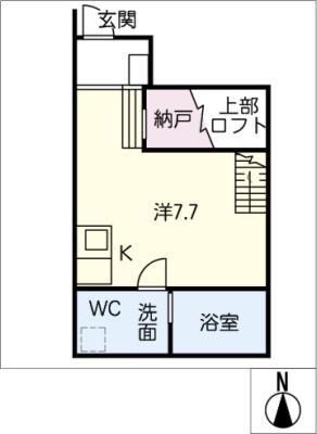 PARK AVENUE(ワンルーム/1階)の間取り写真