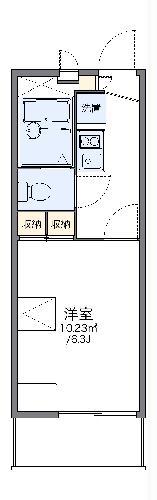 レオパレスヴァーグ難波(1K/3階)の間取り写真