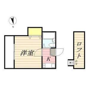 パレス六名(1K/1階)の間取り写真
