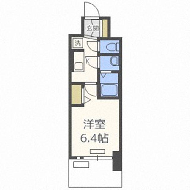 プレサンスOSAKA DOMECITYビーツ(1K/2階)の間取り写真