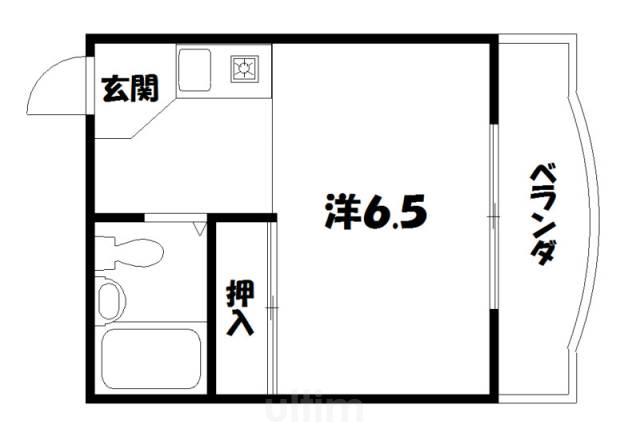 シャトレ壬生(ワンルーム/1階)の間取り写真