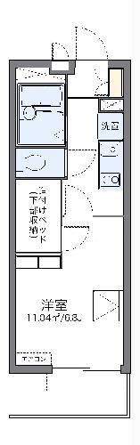 レオパレスアルカディア北矢名(1K/3階)の間取り写真