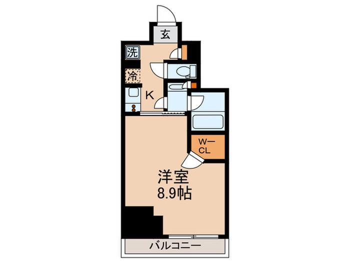 レジディア御茶ノ水III(1K/9階)の間取り写真