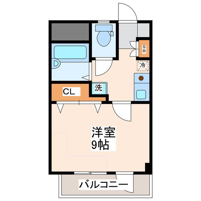 アネシス水前寺(1K/4階)の間取り写真