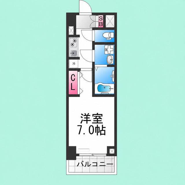 S-RESIDENCE堺浜寺AXIAL(1K/9階)の間取り写真
