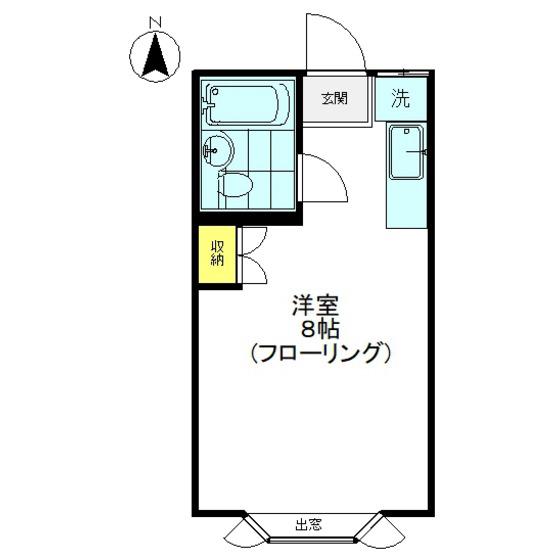 シーアイプラザ(ワンルーム/2階)の間取り写真