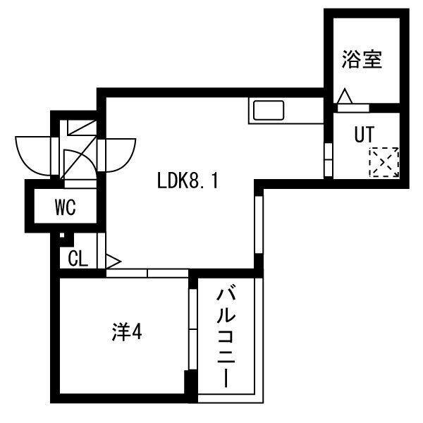 F ASECIA PHAON(1LDK/3階)の間取り写真