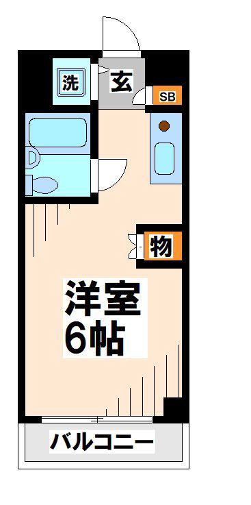 ウィンベルソロ南太田第2(1K/5階)の間取り写真