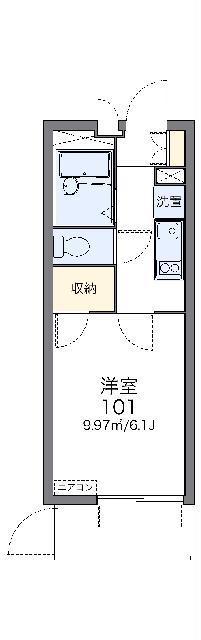 レオパレスプランドール鶴見(1K/2階)の間取り写真
