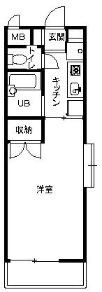 ビオラモエ湘南平(1K/3階)の間取り写真