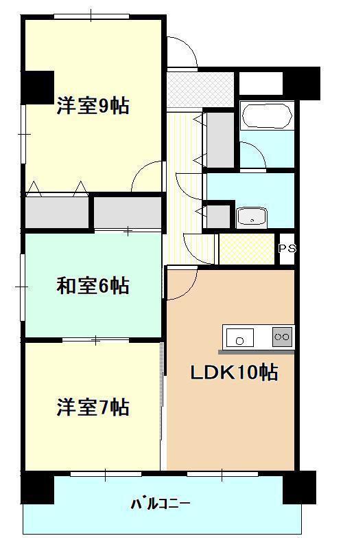 ベロウ蔵(3LDK/2階)の間取り写真