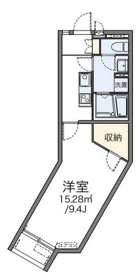 レオネクスト太田川(1K/2階)の間取り写真