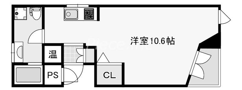 ARIER OYODO(ワンルーム/2階)の間取り写真