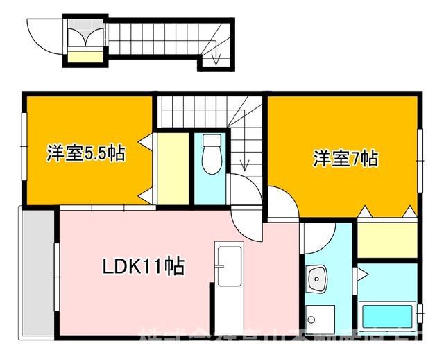 ファミリーヒルズ星ヶ丘 I(2LDK/2階)の間取り写真