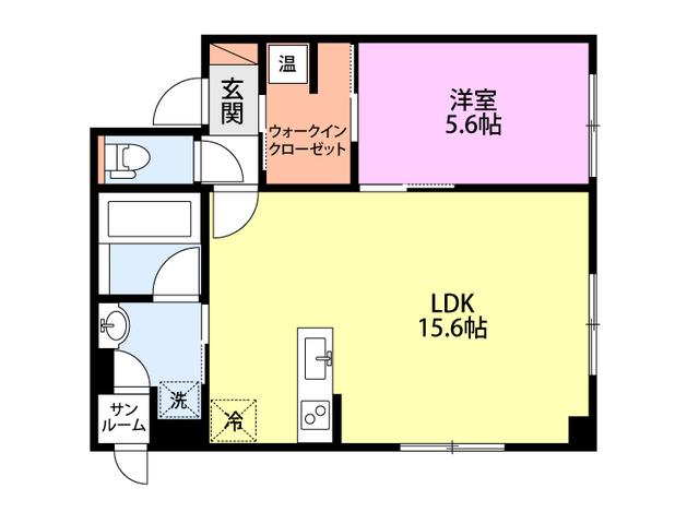 LA BELLA VITAII(1LDK/4階)の間取り写真