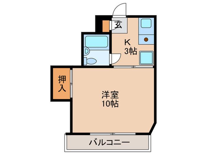 メゾン小松(1K/1階)の間取り写真