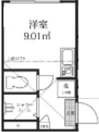 JOYOUS LIFE北沢(ワンルーム/2階)の間取り写真