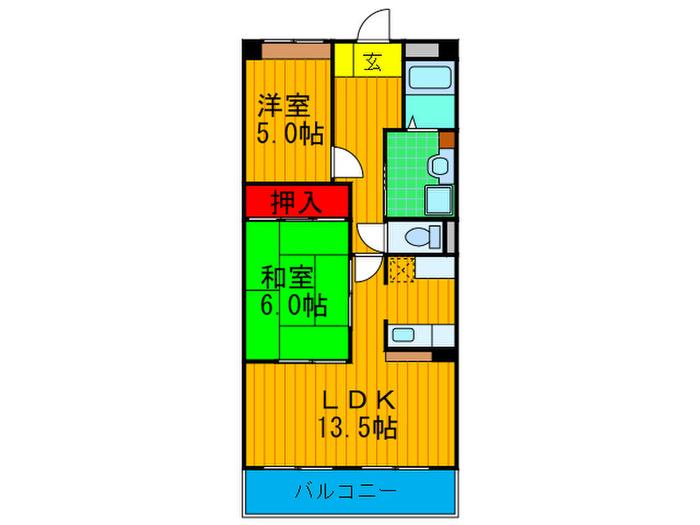 パークサイドBM(2LDK/3階)の間取り写真