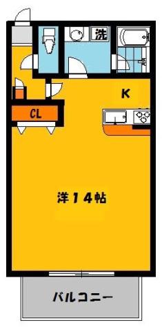レジデンスコート ヤナゼ(ワンルーム/1階)の間取り写真